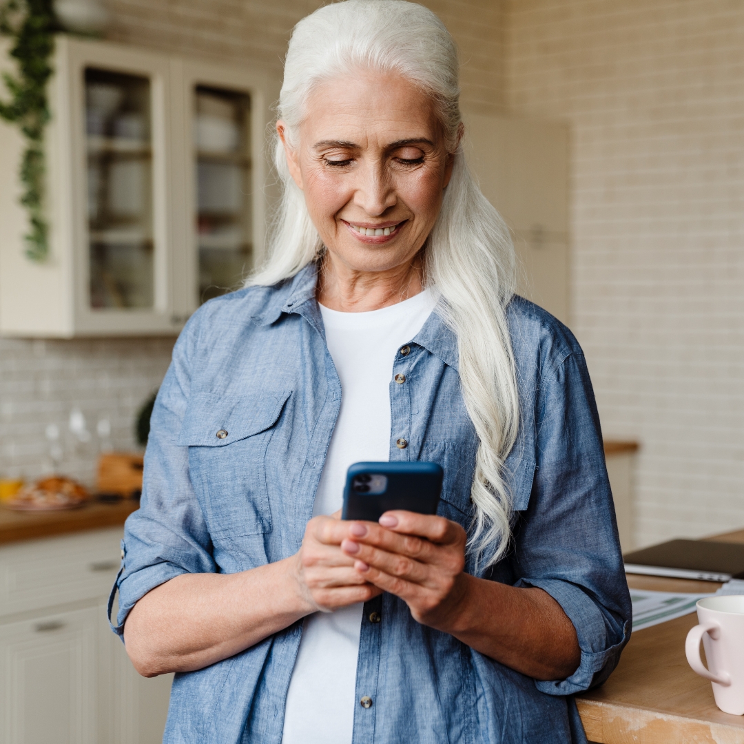 Adult children researching senior care communities on social media