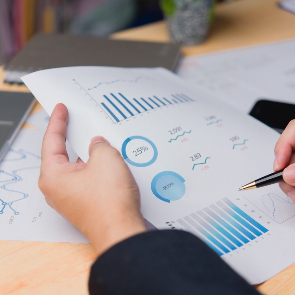 Dashboard showing website analytics and SEO performance