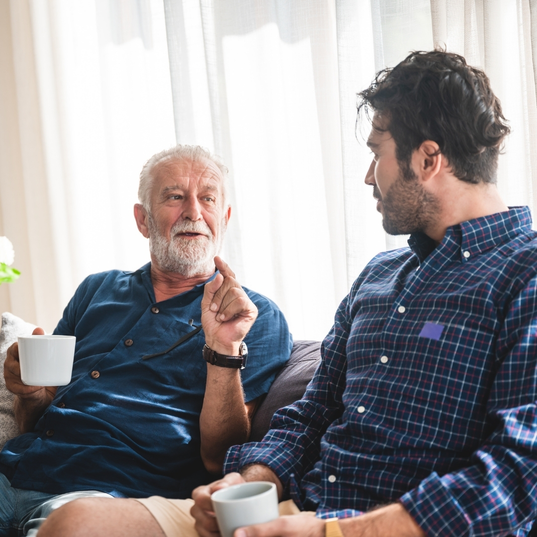 Family discussing assisted living options with empathy