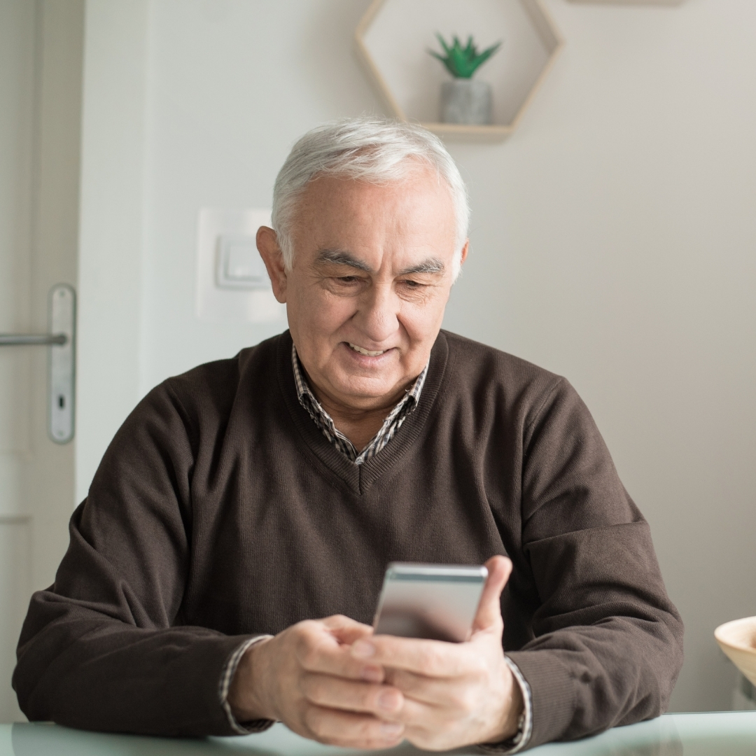 Senior living resident enjoying community activities, highlighting storytelling in marketing