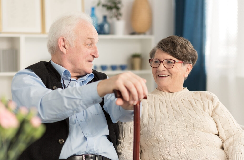 Family researching assisted living options on a senior care website