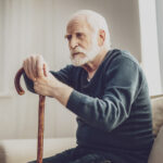Seniors socializing in a senior housing community.