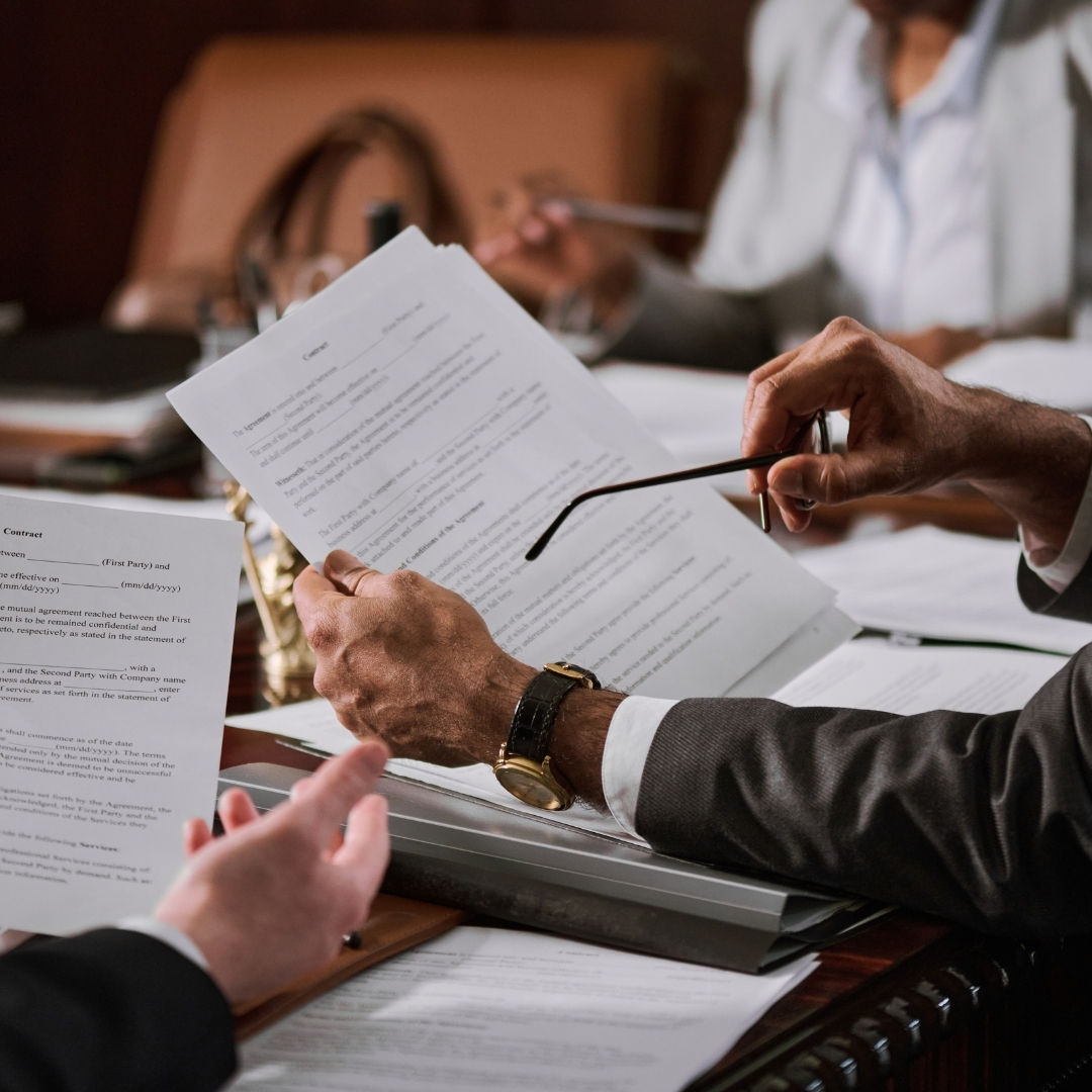 Business professional completing government contractor registration and compliance requirements.